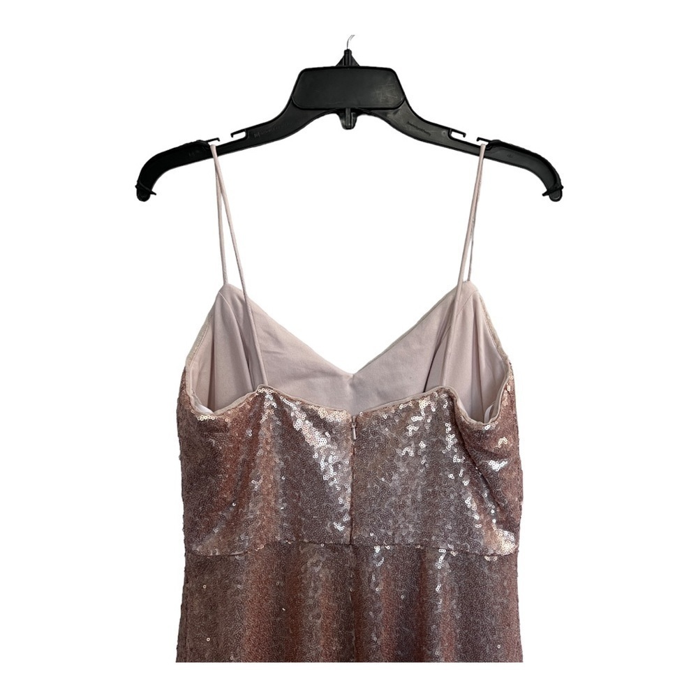 Dessy collection rose gold sequin bridesmaid dress size 10 - Picture 11 of 13